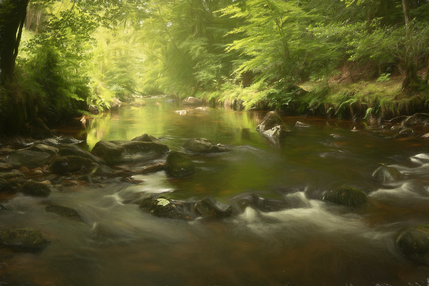 Leaf on the Teign