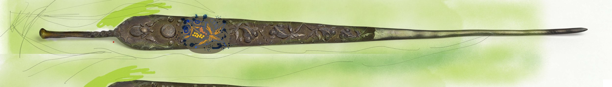 Chinese letter opener: digital print 2019