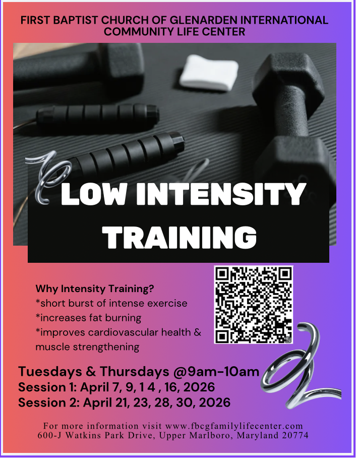Low Intensity Training Class (Registration Required) 