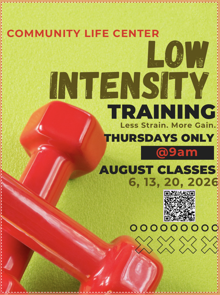 Low Intensity Training Class (Registration Required)  