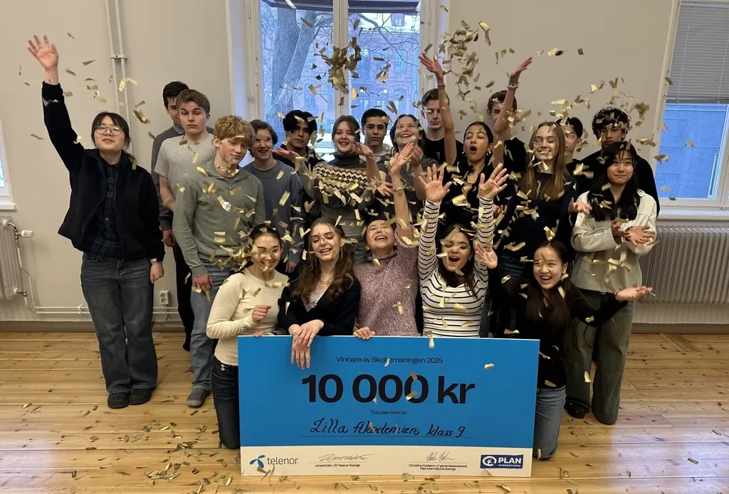Klass 9 vinner Skolutmaningen med film om skärmtid