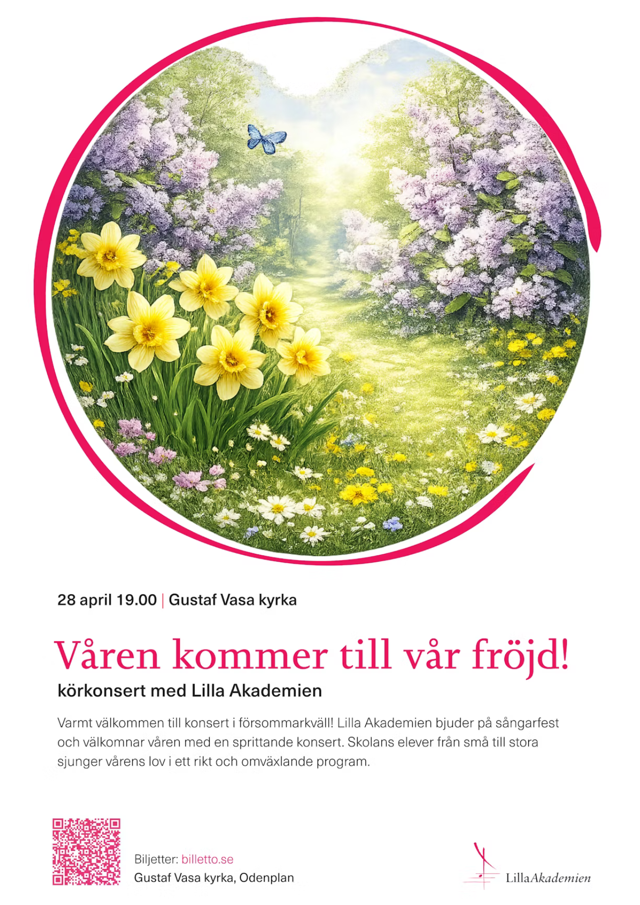 Körkonsert i Gustav Vasa kyrka - Våren kommer till vår fröjd!