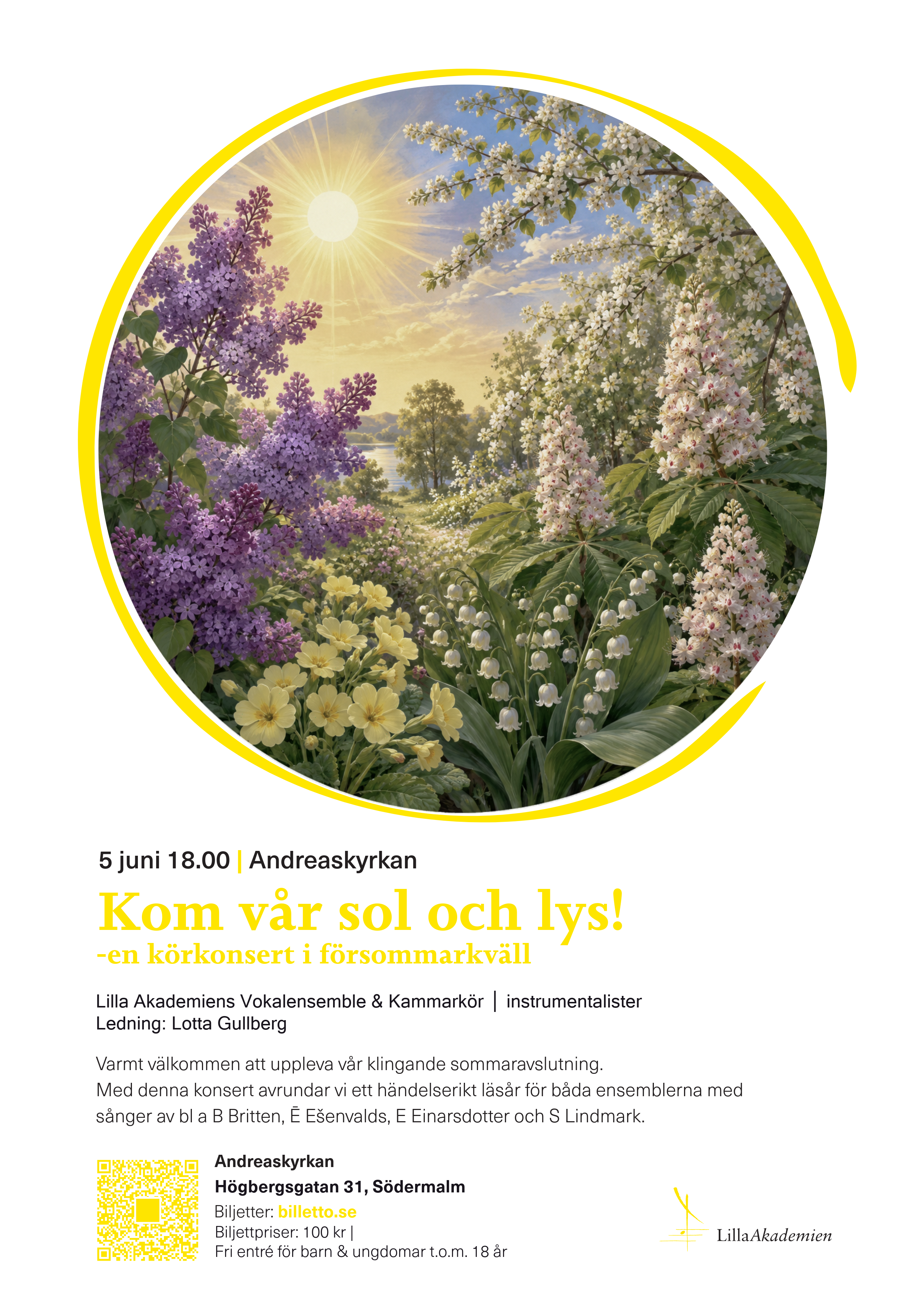 Kom vår sol och lys! -en körkonsert i försommarkväll.