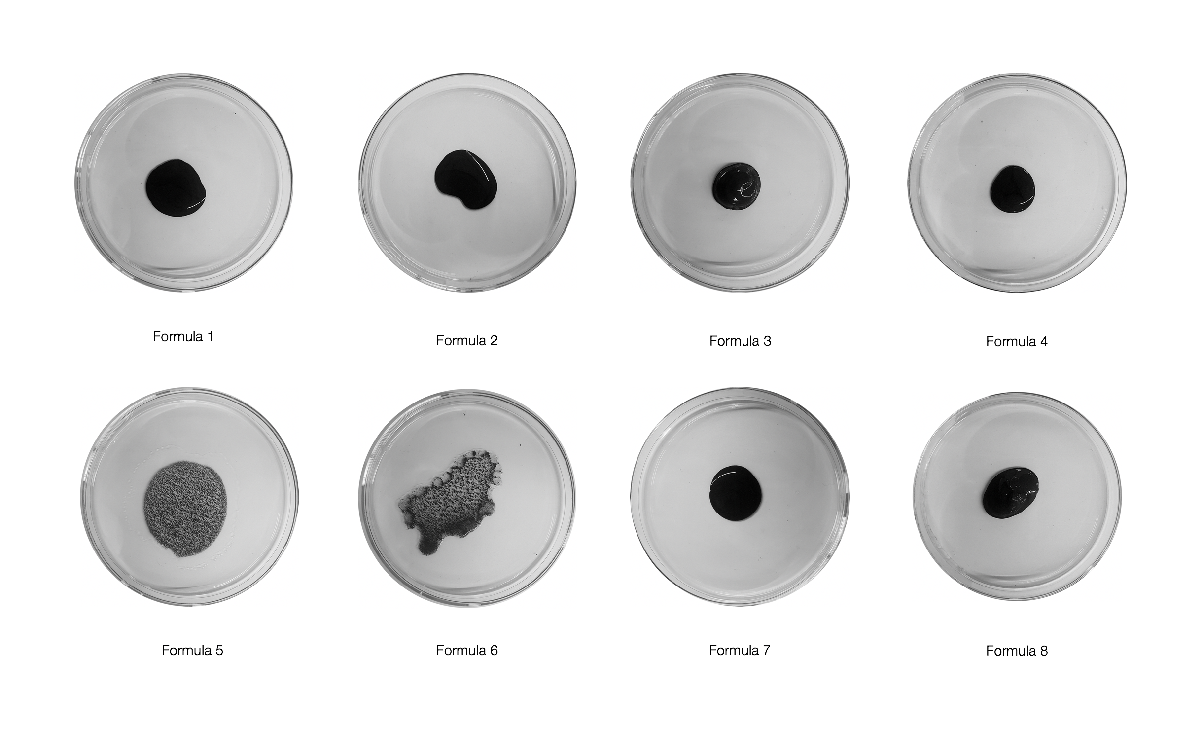 Various formulas of the Graphene ink were prepared and refined to achieve the desired physical, chemical and electrical properties.
