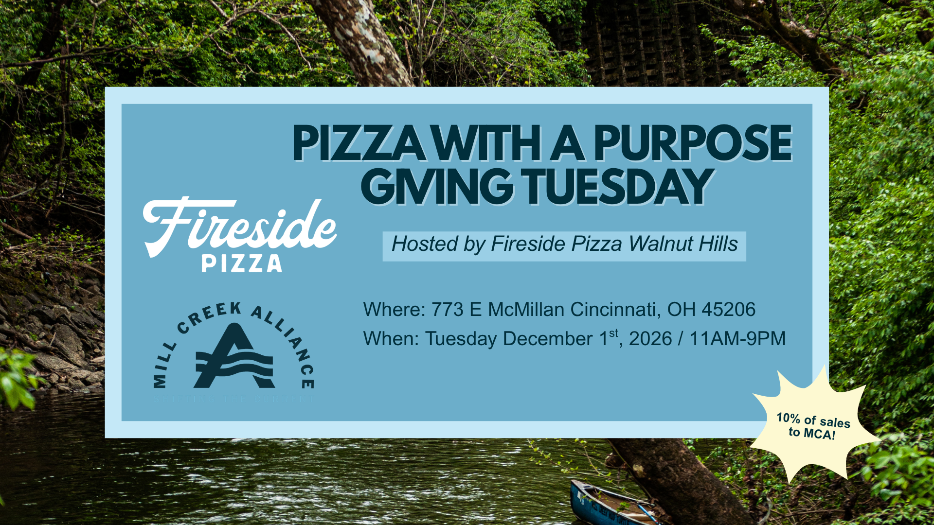 Pizza with a Purpose @ Fireside Pizza - Walnut Hills
