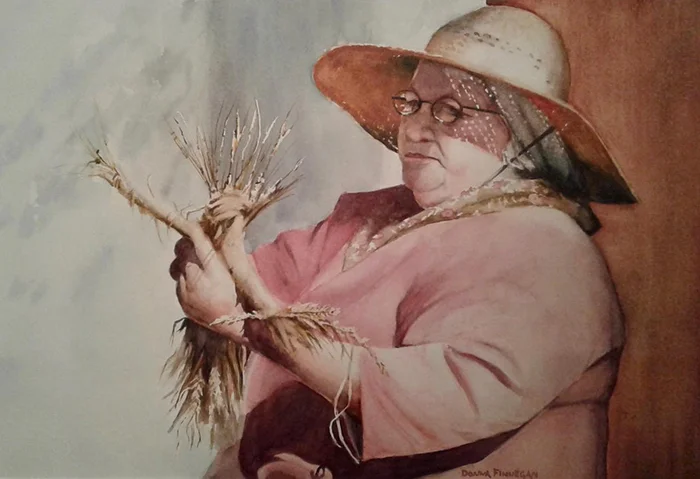 Making Straw Dolls