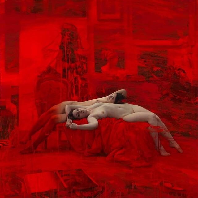 Stunning artwork by our friend @alama_art , director of the @barcelona.academyofart. [From web] Alam&agrave; offers through this series of saturated, vivid and imposing reds, a privileged peek inside the universe of the painter&rsquo;s studio, the pr