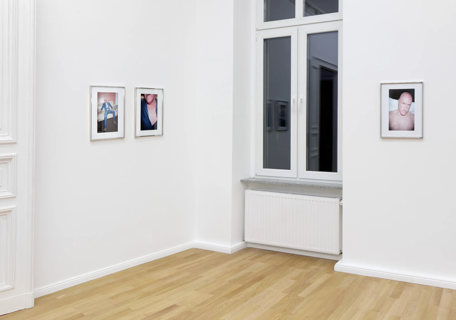 Installation view, Kayode Ojo, Closer Left to Right: Silver (Dallas) II , 2018; Silver (Dallas) I , 2018; Silver (Dallas) IV , 2018