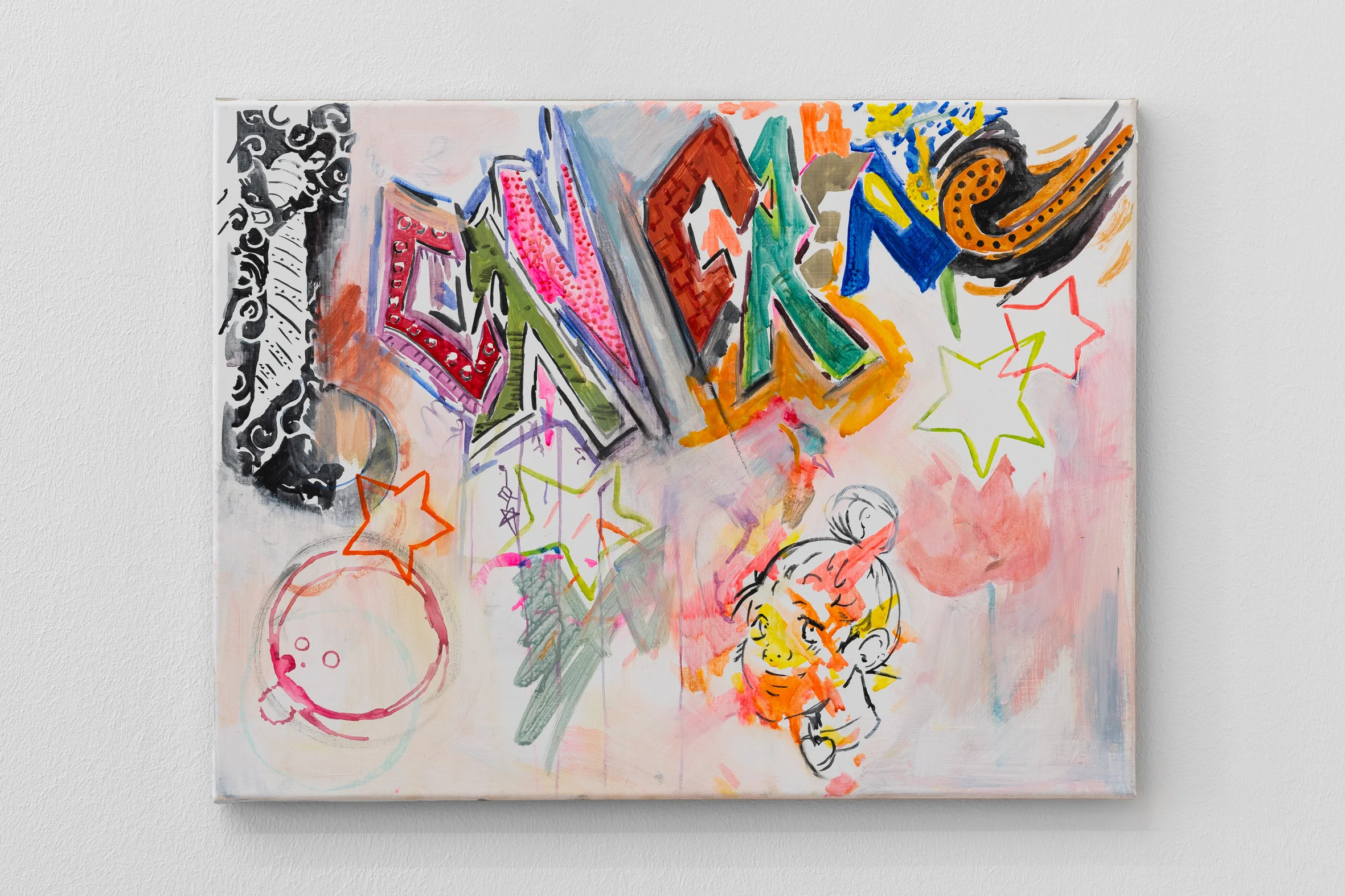 Sofia Leiby, Mont Marte (Creative World II) , 2019 Watercolor, acrylic, and pigment on linen 40 x 53 cm