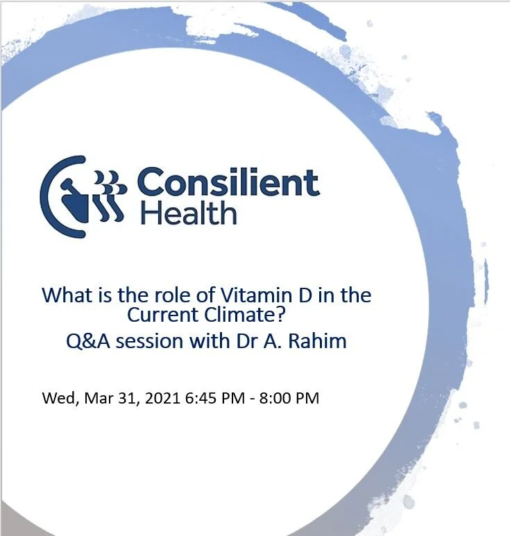 What is the role of Vitamin D in the current climate? Q&amp;A Session with Dr A. Rahim