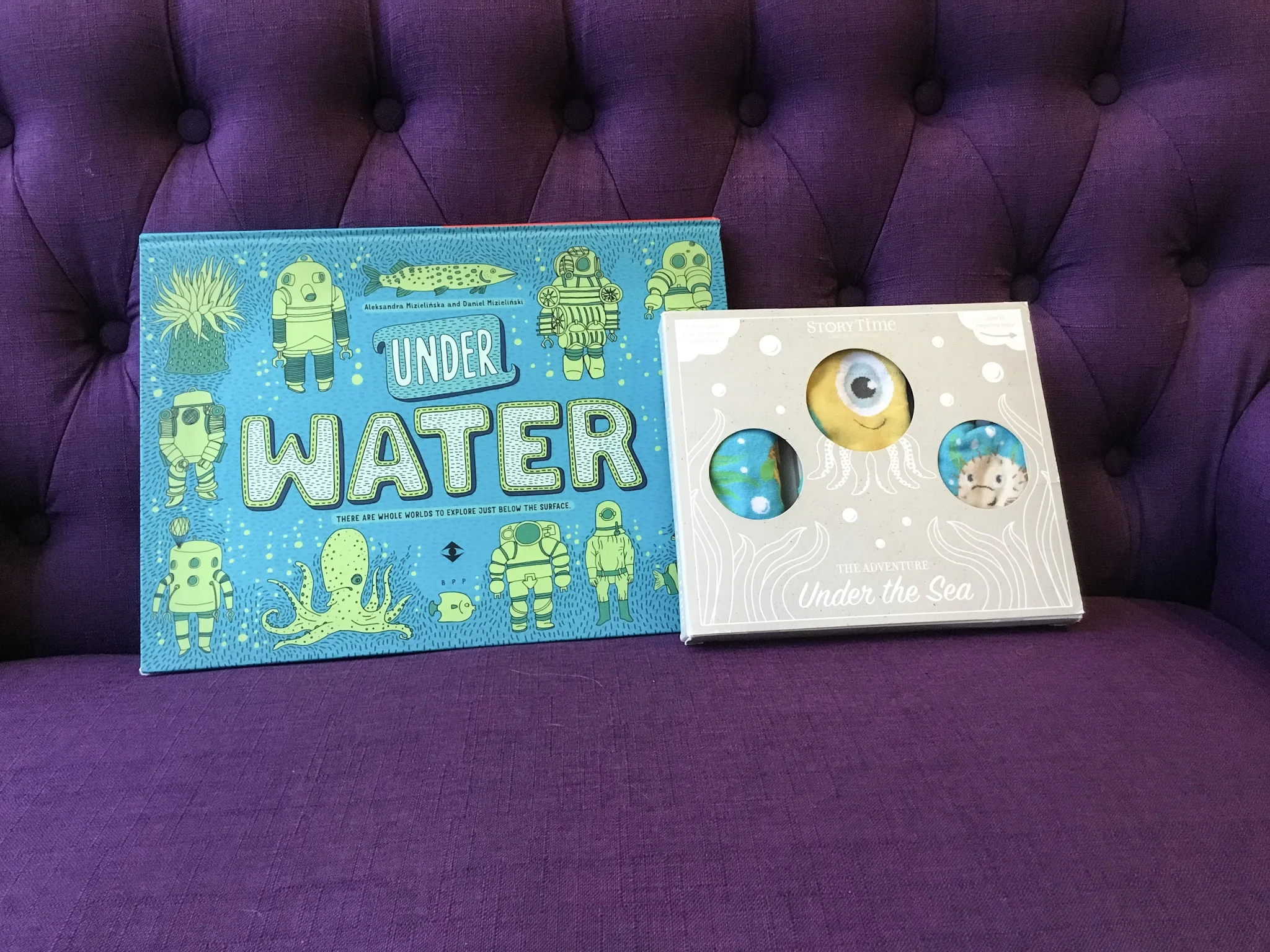 This Under Water book + these adorable sea-creature knee socks (Bonus: reverse the book to read Under Earth !)