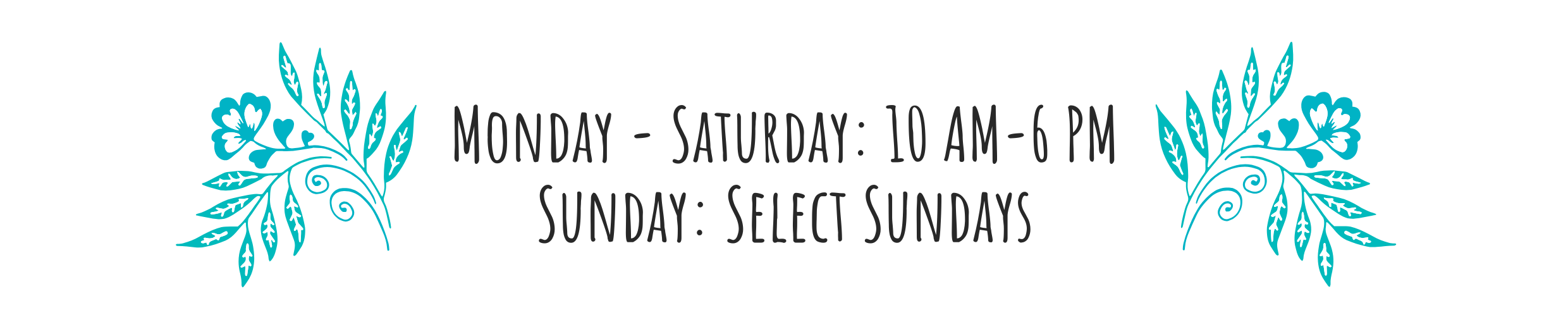 The Story Shop children's bookstore hours in Monroe, Georgia: Monday–Saturday 10:00 AM–6:00 PM and select Sundays. Check social media for Sunday openings.