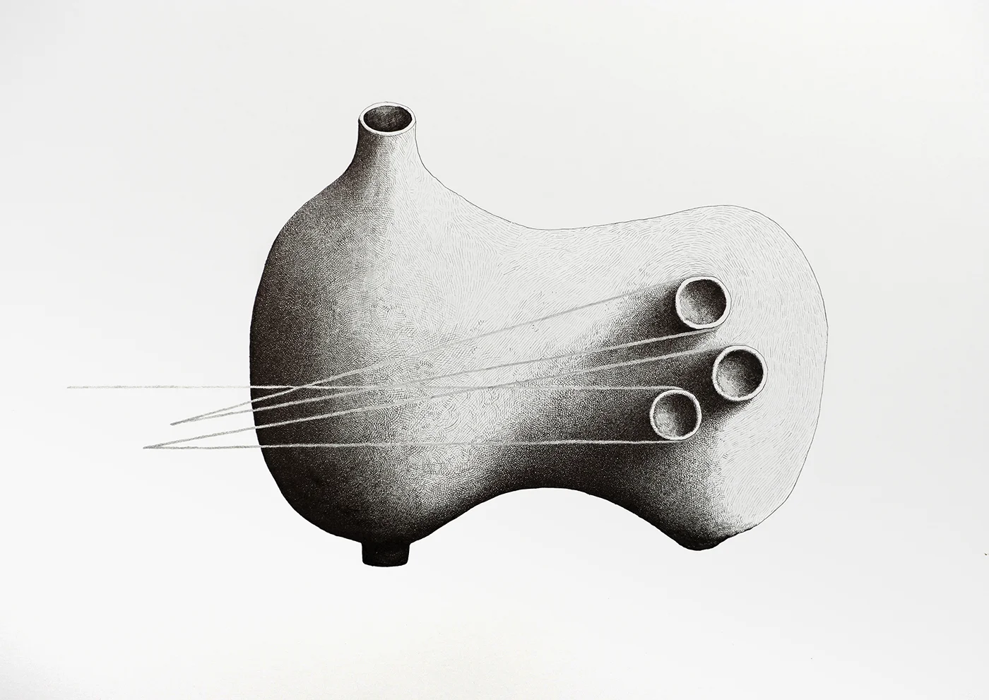 Topology I (2016) Ink and pencil on paper 19.5 x 25.5 in / 50 x 65 cm