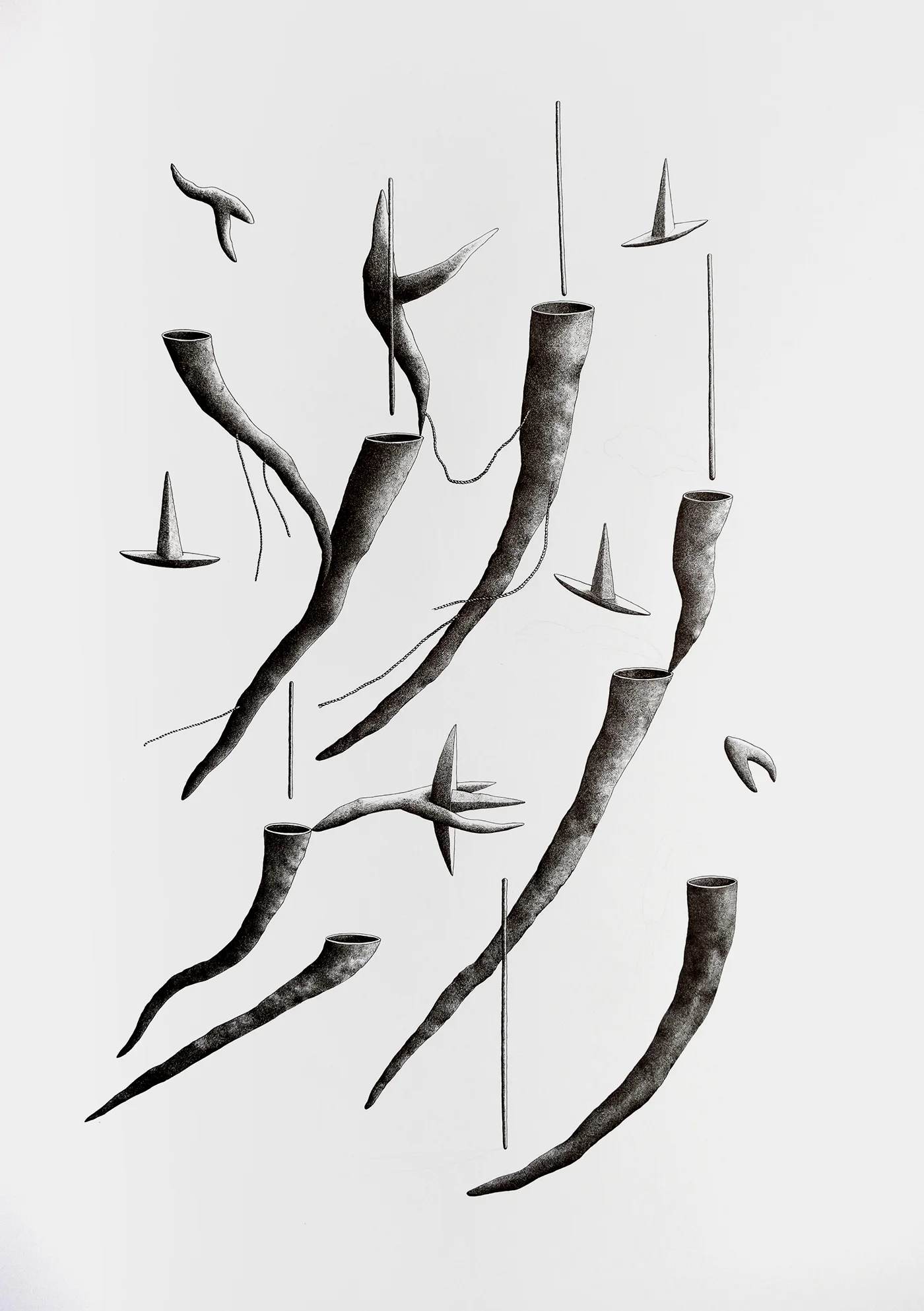 Fragility (2017) Ink and pencil on paper 31.5 x 43.3 in / 110 x 80 cm