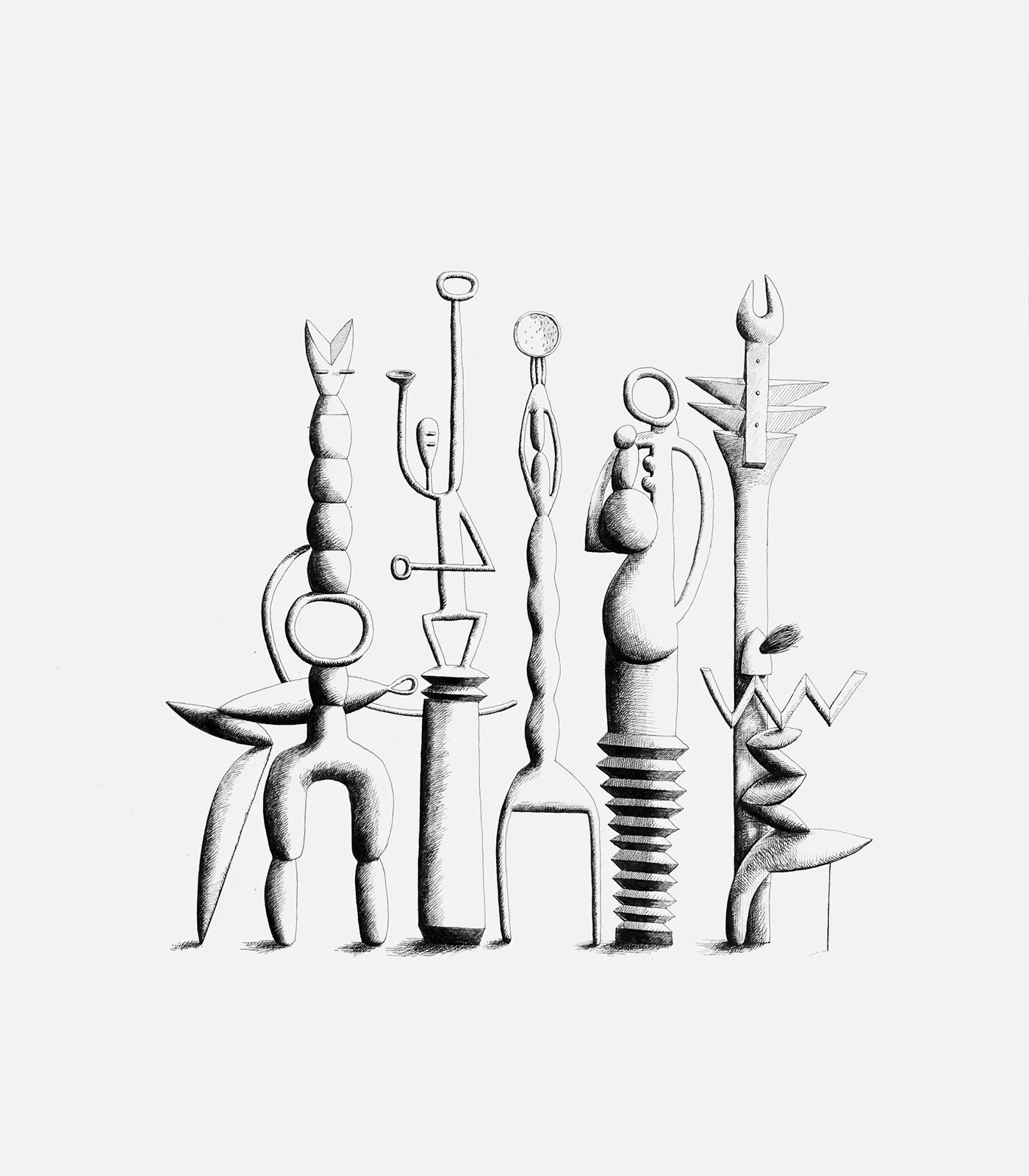 Family Portrait (2016) Ink on paper 19.5 x 25.5 in / 50 x 65 cm