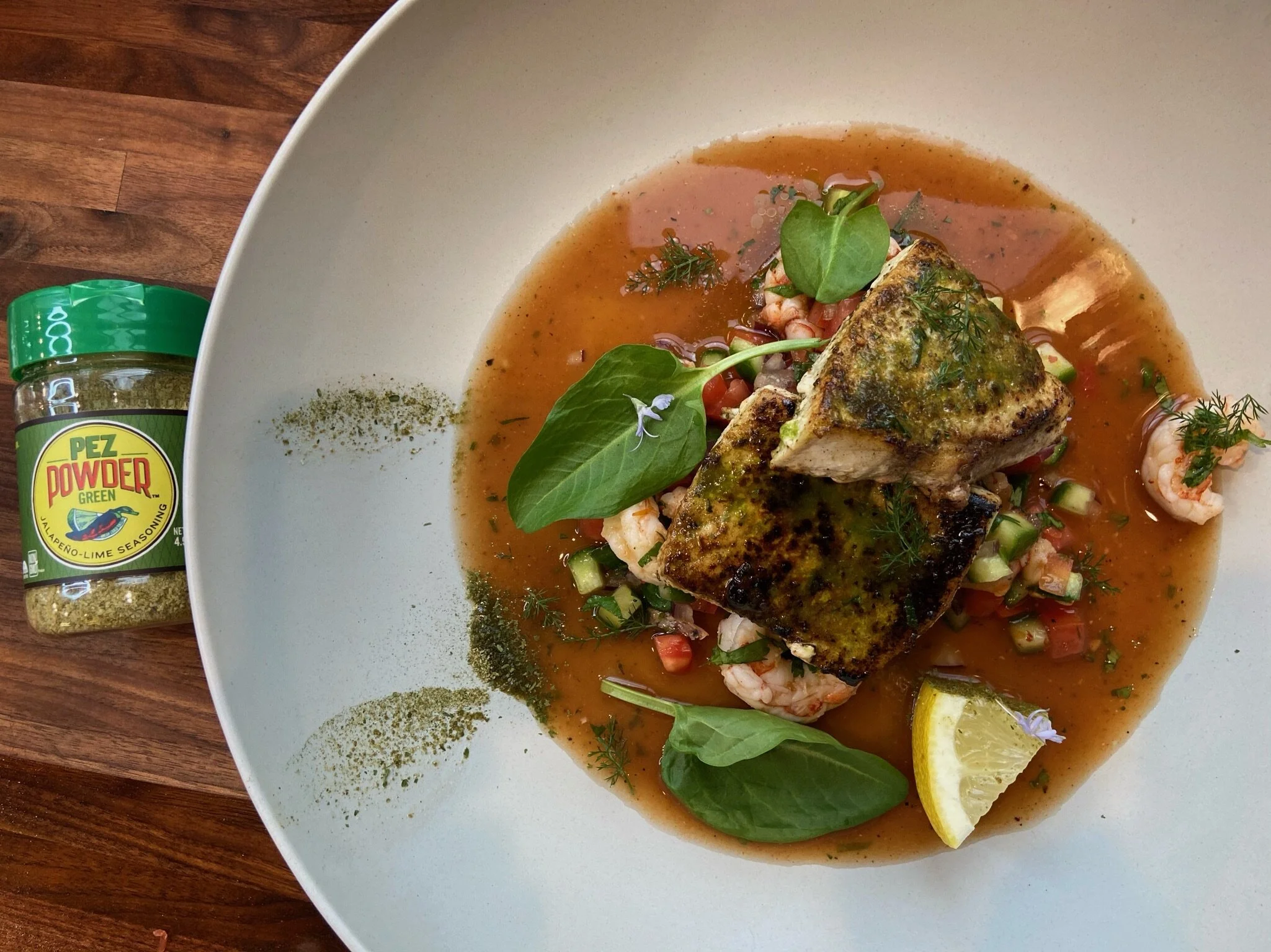 Grilled Swordfish and Mexican Shrimp Cocktail Baja Style — PEZ POWDER