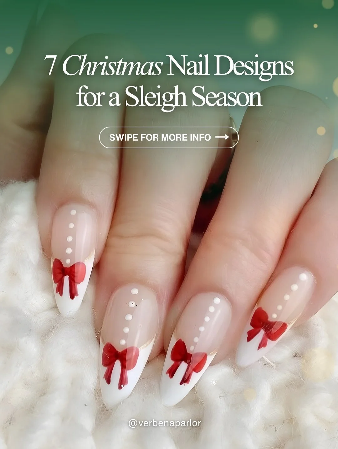Thinking about your holiday nails? We&rsquo;ve got you covered 🎄✨
Here are 7 Christmas nail styles from us at Verbena Parlor that you need to try this season.

From classic Christmas details to playful statement sets, this lineup has a little someth