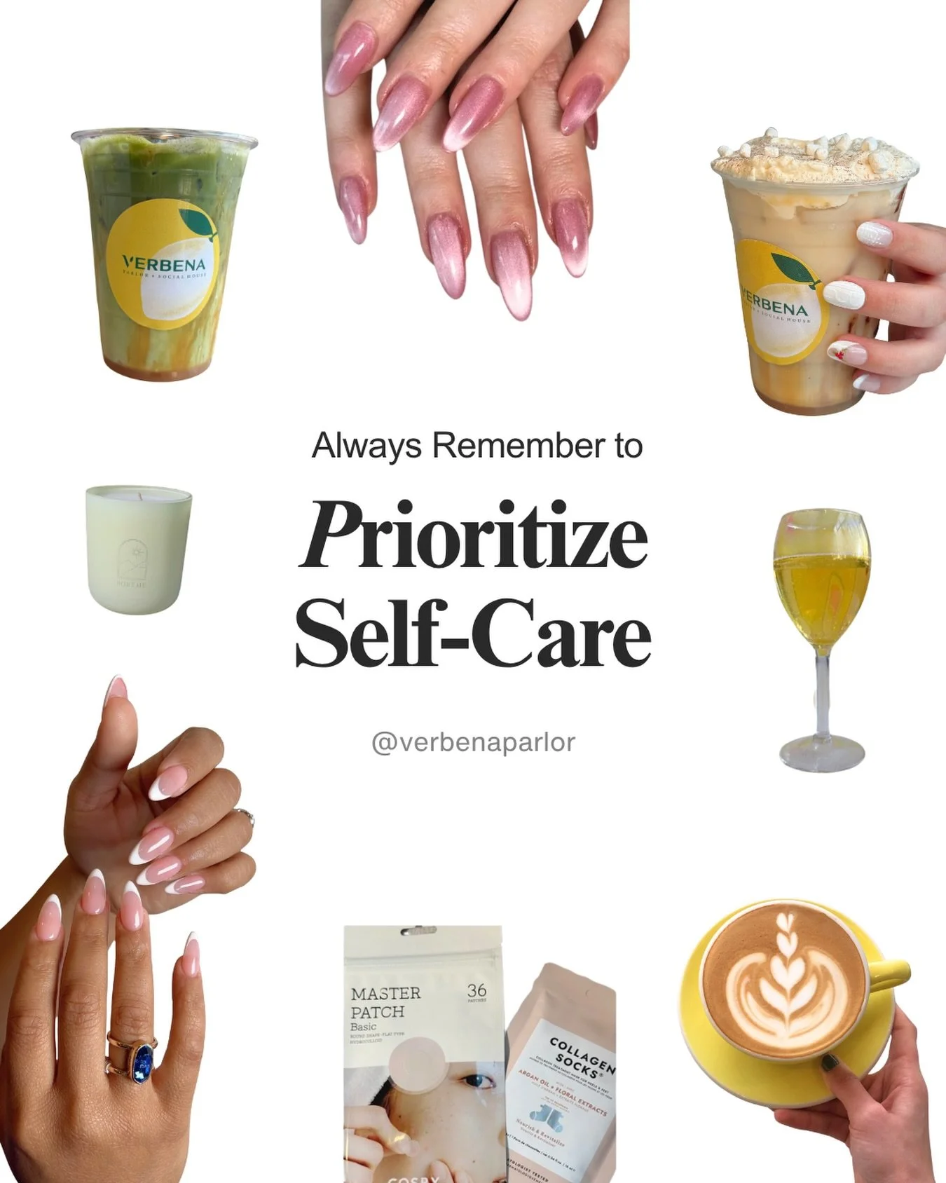 A little reminder to slow down and take care of yourself ✨🤍

You deserve to have that fresh set of nails, your favorite drink, skincare, or simply making time to relax. Self-care looks different for everyone. What matters most is making space for th