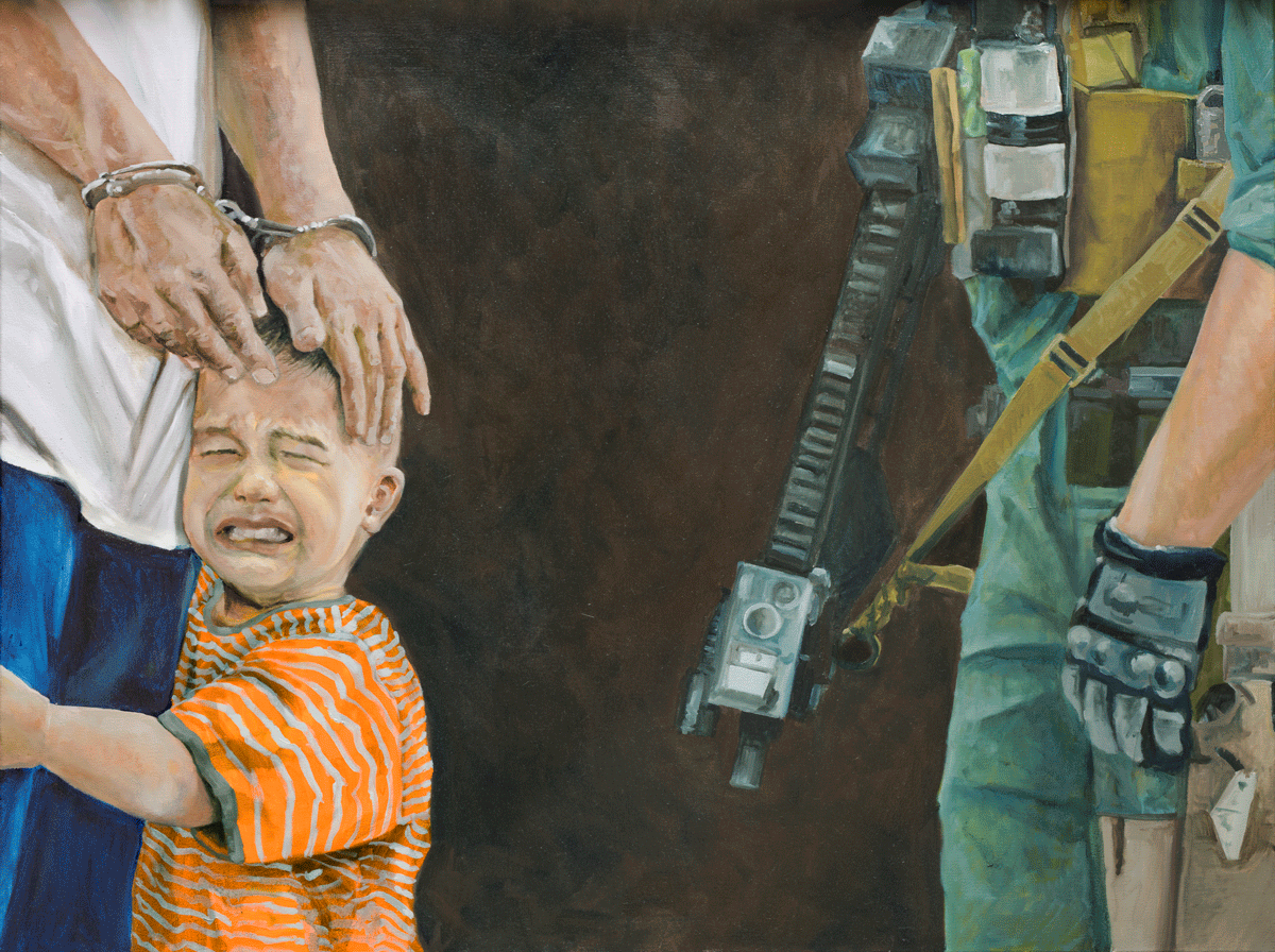 Border Child by Nicholas Rosal, oil on canvas, 2018