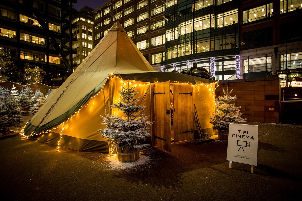 Even in winter our giant tipi tent marquees make a perfect space