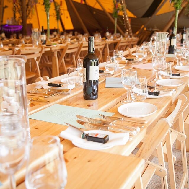 Rustic dining for a gorgeous wedding. Spot the cheeky favours!