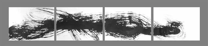 Instinct , 41 x 224 cm, Chinese ink on watercolour paper, 2001, Private Collection