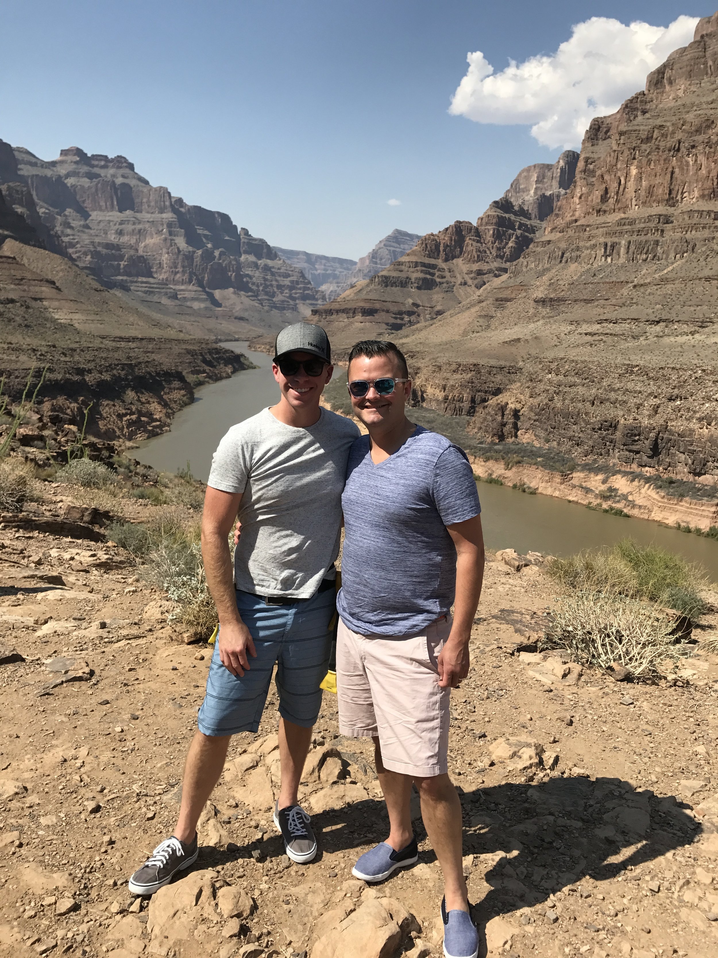 Taking in the views from the bottom of the Grand Canyon