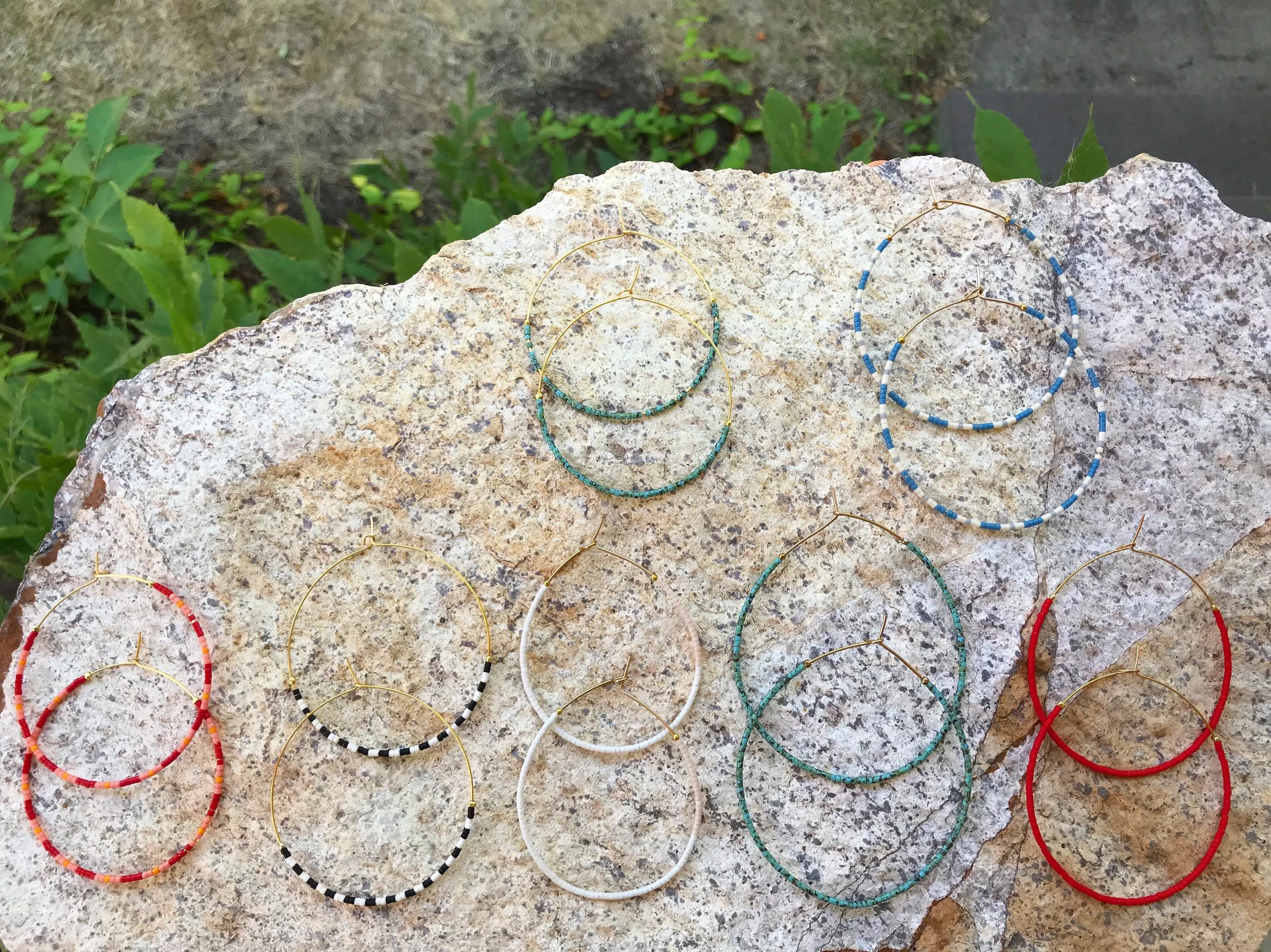 BEADED HOOPS