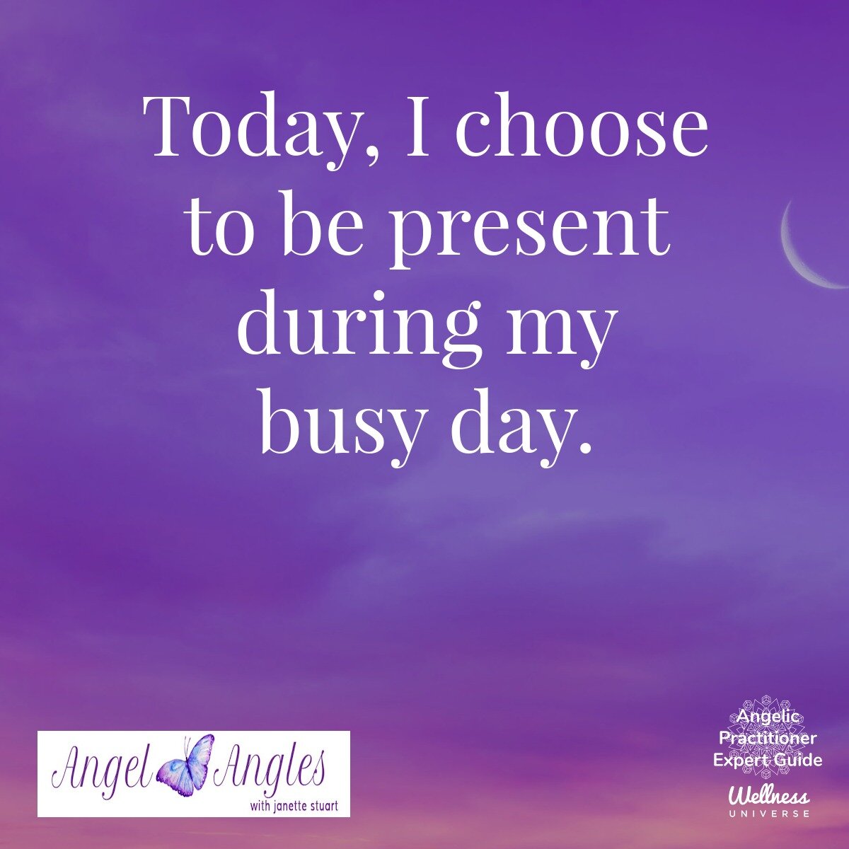 Hello, and welcome to your Angel Affirmation for Thurs. Mar. 28, 2024. 

Today, I chose to be present during my busy day. Amen, and so it is, 

Blessings of love, joy, and peace.
Love,
Janette 
.
.
#WUVIP #WUWorldChanger #AngelAffirmations #InTheMome