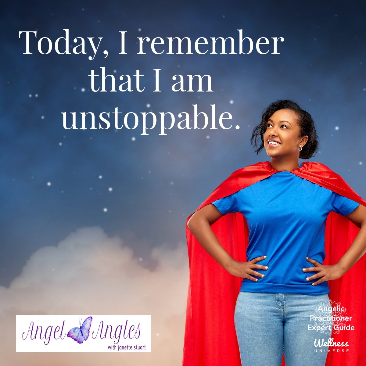 Hello and welcome to your Angel Affirmation for Thurs. Apr. 18, 2024. 

Today, I remember that I am unstoppable (and so are you, dear heart!) Yes, amen and so it is. 

Blessings of love, joy, and peace.
Love,
Janette 
.
.
#WUVIP #WUWorldChanger #Ange