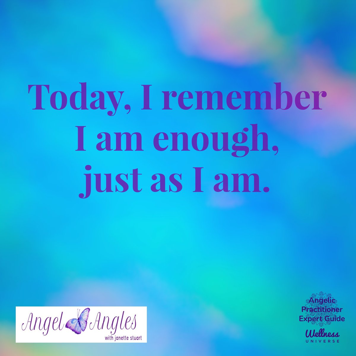 Hello, happy Saturday and welcome to your Angel Affirmation for May 11, 2024. 

Today, I remember I am enough, just as I am. 

Amen, and so it is. 

Blessings of love, joy, and peace.
Love,
Janette 
.
.
#WUVIP #WUWorldChanger #IAmEnough #AngelAffirma