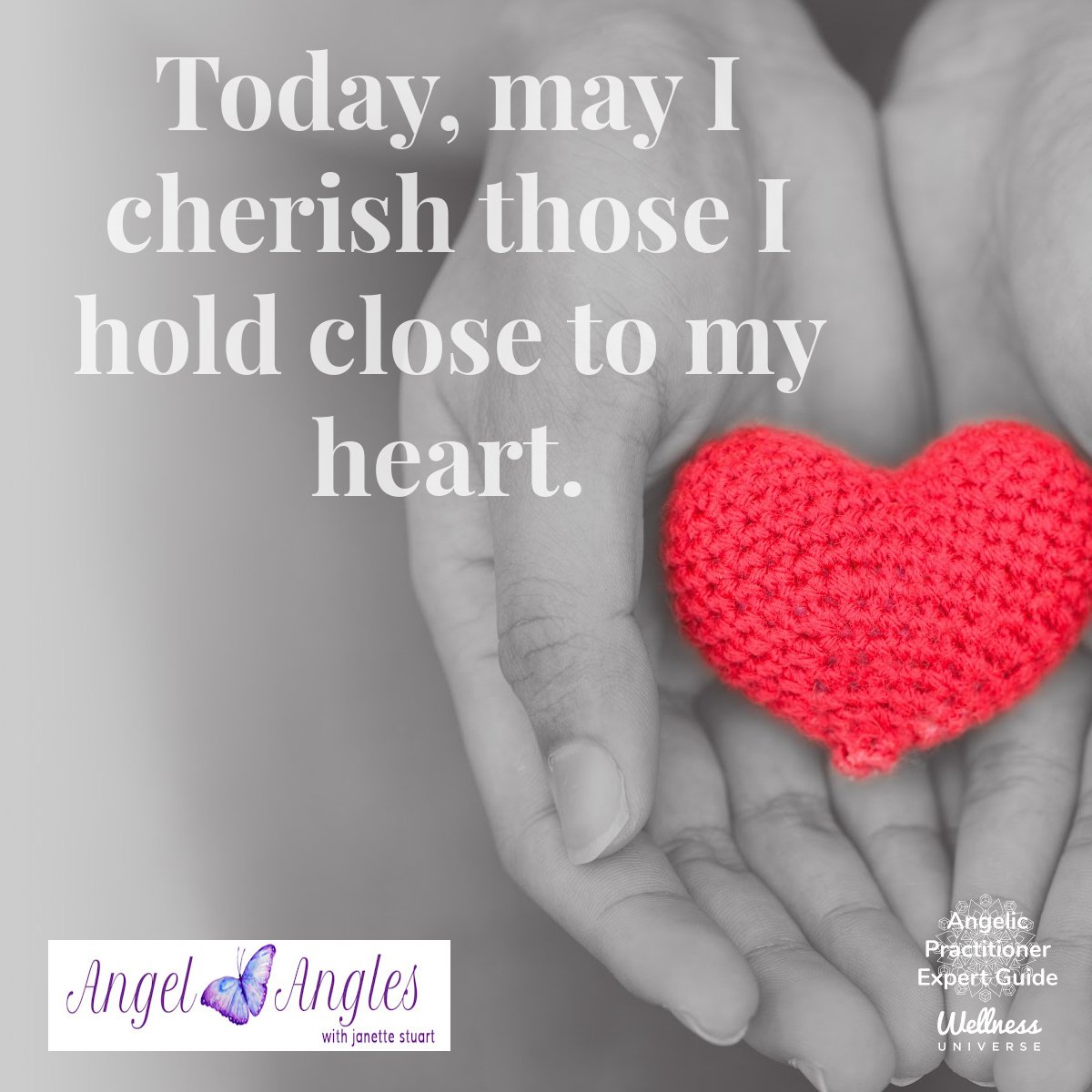 Hello and welcome to your Angel Affirmation for Tues. May 14, 2024. 

Today, may I cherish those I hold close to my heart. 

Another  favorite of @Darden Ann Bennett and Barbara Bustard 

Blessings of love, joy, and peace.
Love,
Janette 
.
.
#WUVIP #
