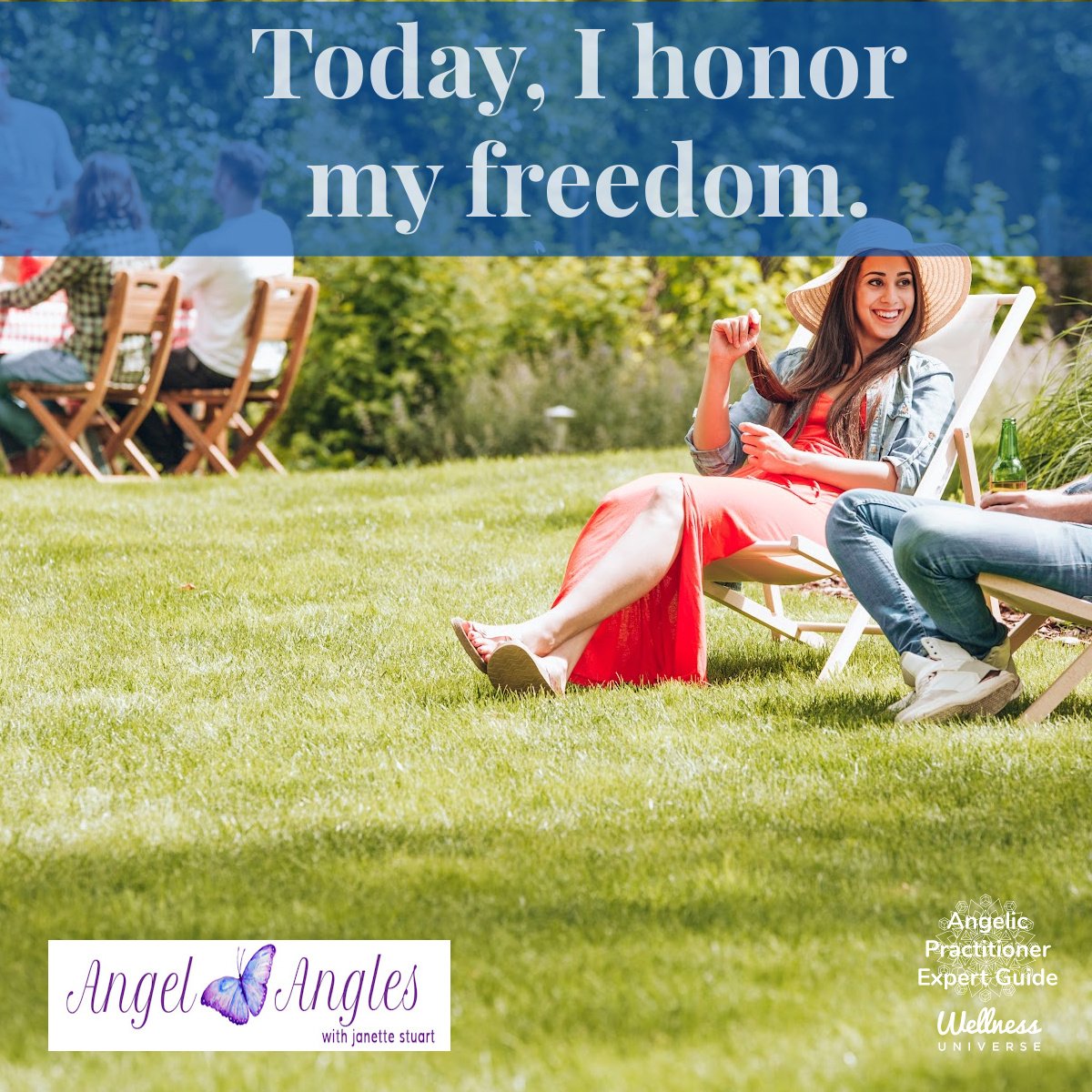 Hello and happy Memorial Day, May 27, 2024. Here's your Angel Affirmation.

Today, I honor my freedom. Amen, and so it is. 

Blessings of love, joy, and peace.
Love,
Janette 
.
.
#WUVIP #WUWorldChanger #Freedom #MemorialDay #AngelAffirmations