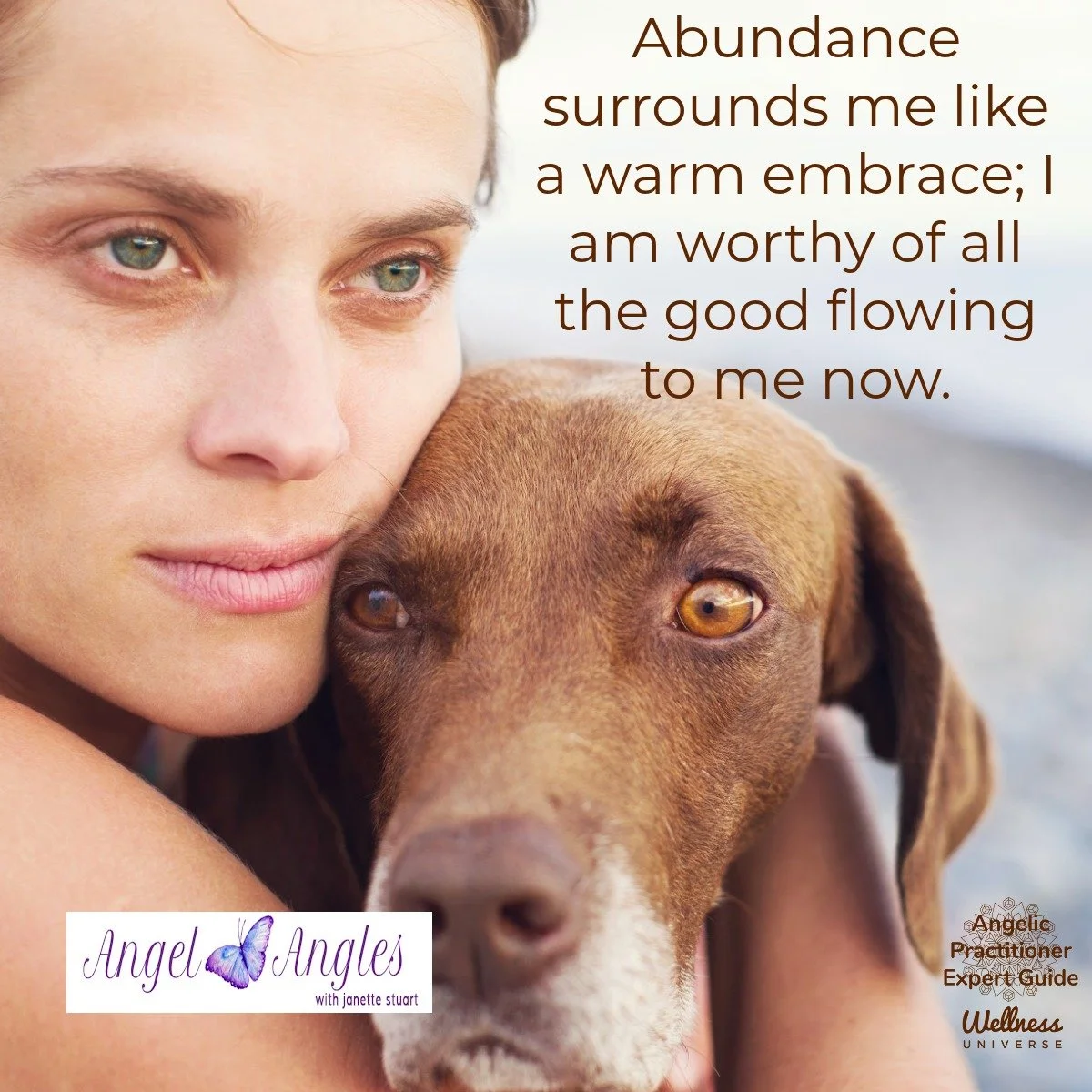 Hello and welcome to your Angel Affirmation for Tuesday, August 5, 2025. 

Abundance surround me like a warm embrace; I am worthy of all the good flowing to me now. 

Blessings of love, joy, and peace. 

Love,
Janette 
.
.
#WUVIP #WUWorldChanger #Abu