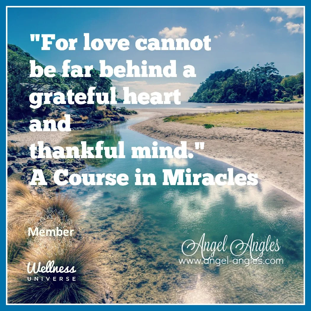 Another one of my favorite gratitude quotes, this in A Course in Miracles. 

&quot;For love cannot be far behind a grateful heart and thankful mind.&quot; 

Savor that one, dear heart. 

Blessings of love, joy, and peace.
Love,
Janette 
.
.
#WUVIP #W