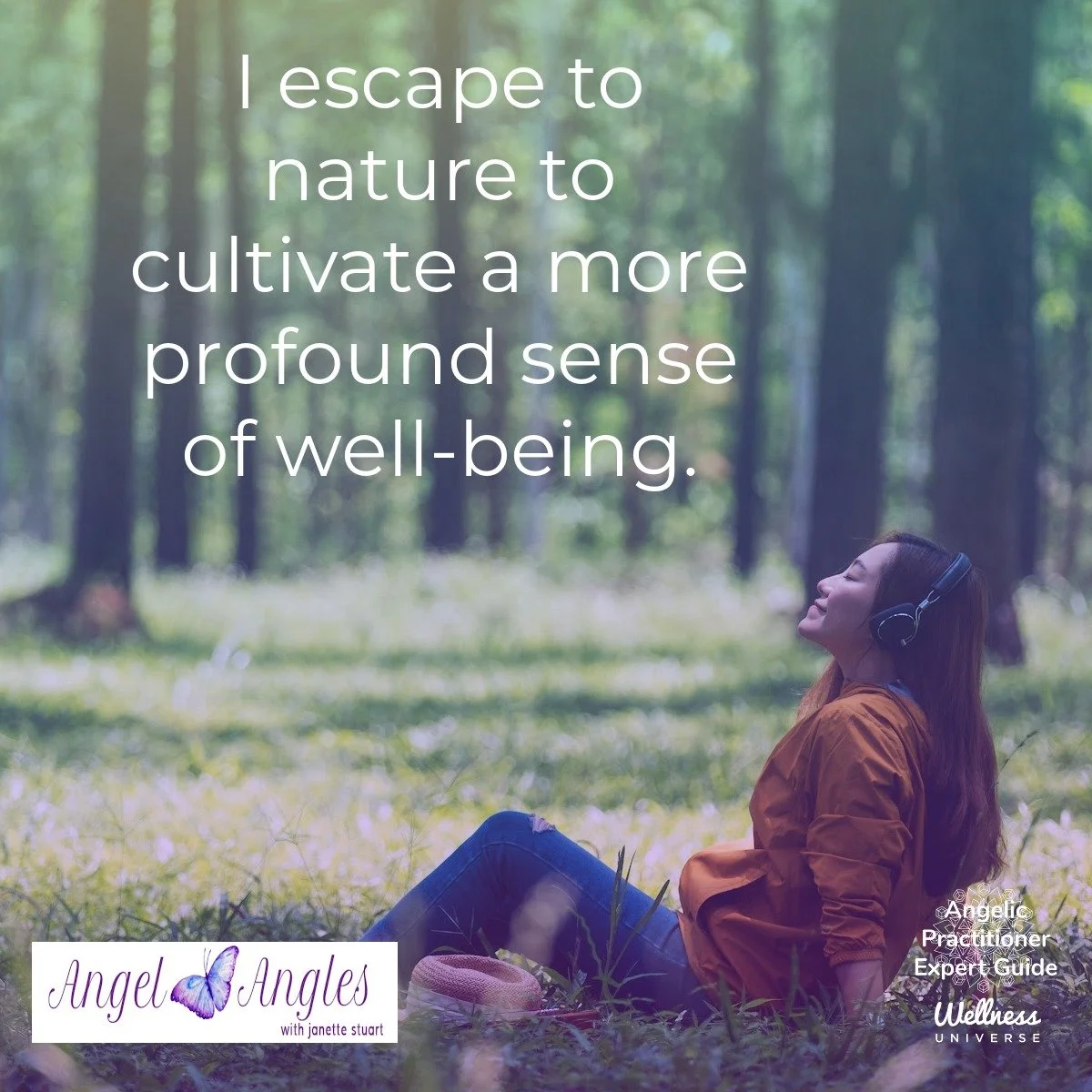 Hello and welcome to your Angel Affirmation for Friday, Nov. 14, 2025. 

I escape to nature to cultivate a more profound sense of well-being. 

Yes, amen, and so it is. 

Blessings of love, joy, and peace. 
Love,
Janette 
.
.
#WUVIP #WUWorldChanger #