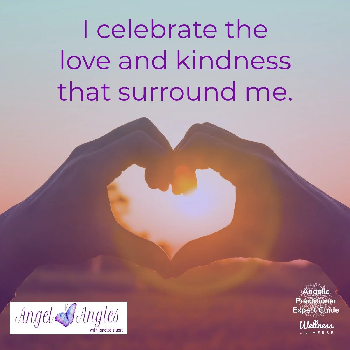 Happy Monday, Nov. 24, 2025. Here's your Angel Affirmation of the Day. 

I celebrate the love and kindness that surround me. 

Yes, amen, and so it is. 

Blessings of love, joy, and peace.
Love,
Janette 
.
.
#WUVIP #WUWorldChanger #AngelAffirmaitons 