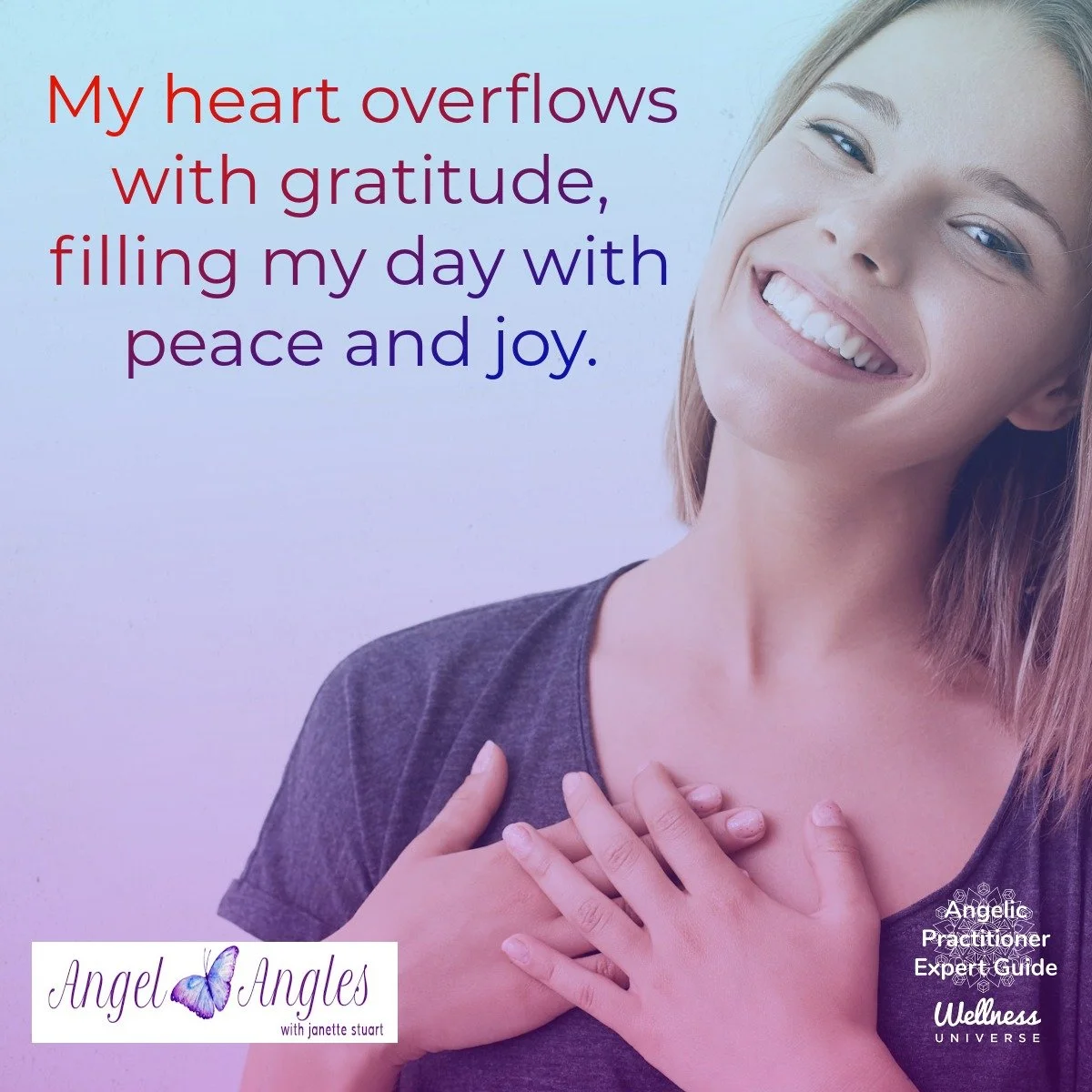 Hello and happy Saturday, Nov. 29, 2025. Here's your Angel Affirmation of the Day. 

My heart overflows with gratitude, filling my day with peace and joy. 

Blessings of love, joy, and peace. 
Love,
Janette 
.
.
#WUVIP #WUWorldChanger #AngelAffirmati