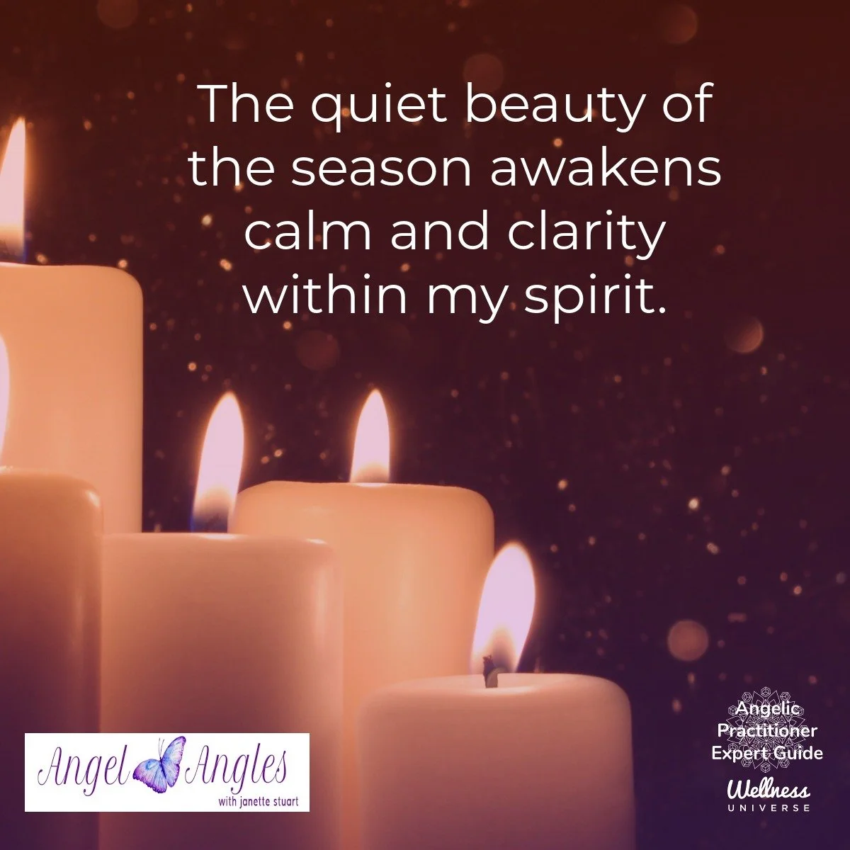 Hello and happy Thursday, Dec. 4, 2025. Here's your Angel Affirmation of the Day. 

The quiet beauty of the season awakens calm and clarity within my spirit. 

Ahhhh, soak in that goodness. Place your hand on your heart, take a breath let it out...fe