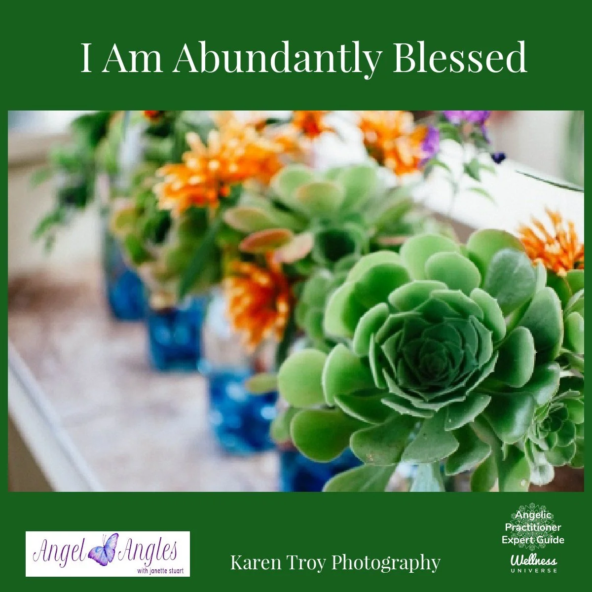Repeat after me...I am abundantly blessed! Yes, amen, and so it is. 

Blessings of love, joy, and peace.
Love,
Janette 
.
.
#WUVIP #WUWorldChanger #Blessings #Abundance #oapoj4