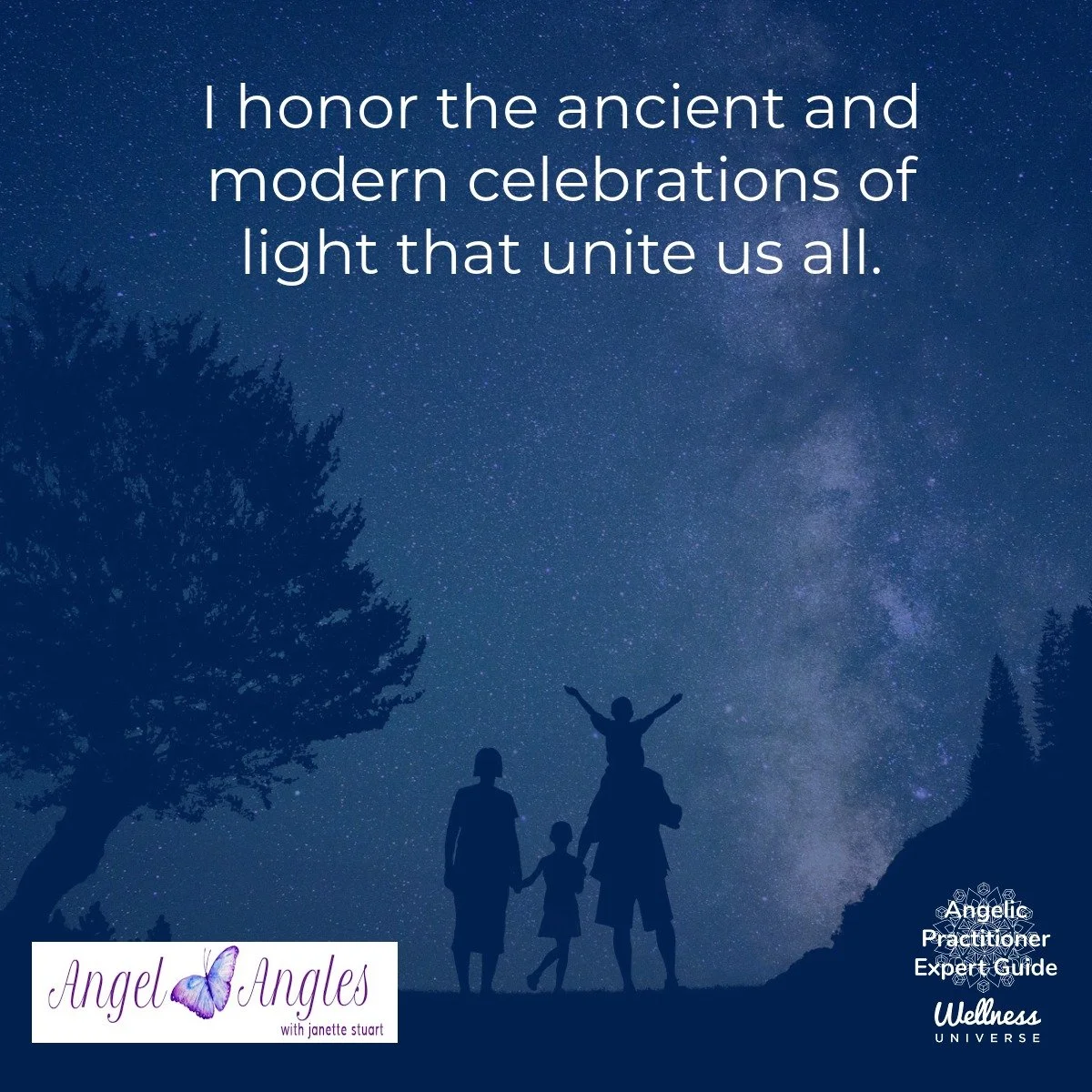 Hello and welcome to your Angel Affirmation for Thursday, Dec. 11, 2025. 

I honor the ancient and modern celebrations of light that unite us all. 

Yes, amen, and so it is. 

Blessings of love, joy, and peace.
Love,
Janette 
.
.
#WUVIP #WUWorldChang