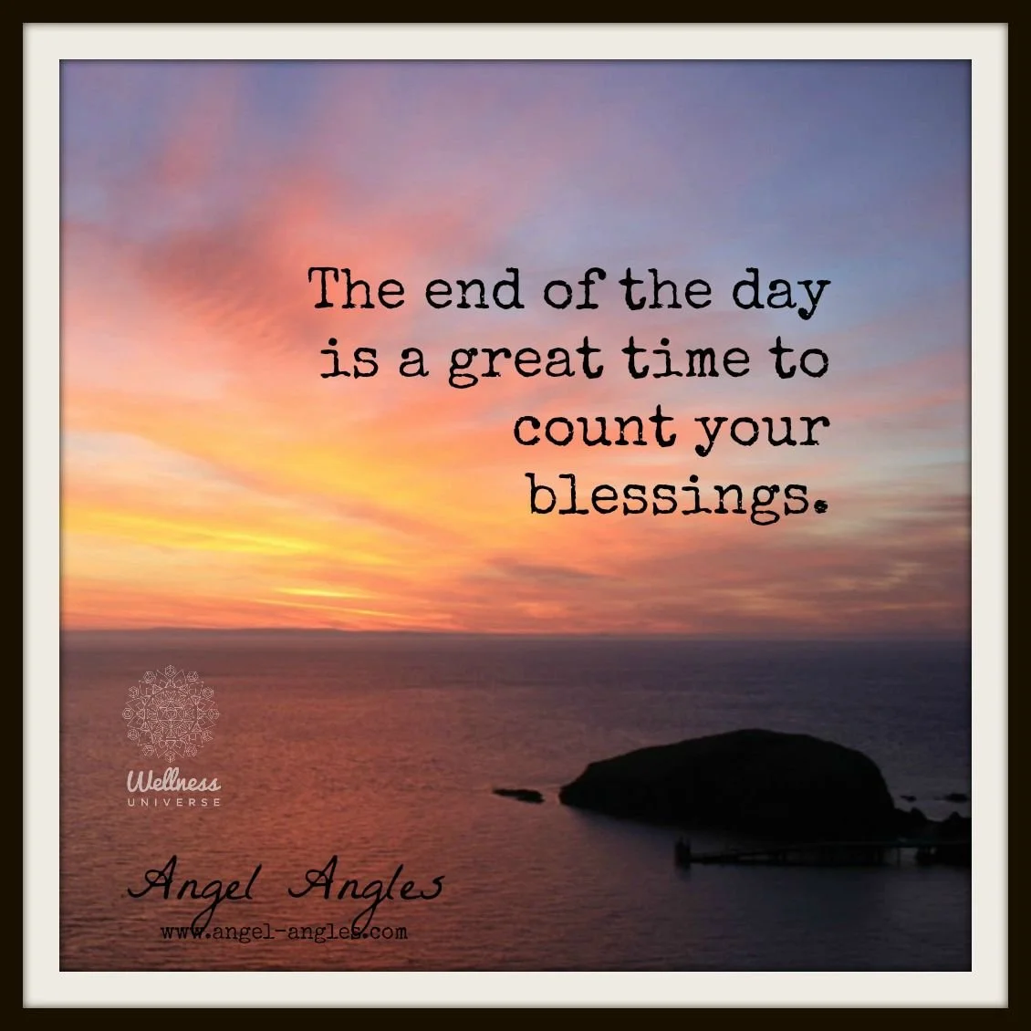 The end of the day is a great time to count your blessings. 

Amen, and so it is. 

Blessings of love, joy, and peace. 
Love,
Janette 
.
.
#WUVIP #WUWorldChanger #CountYourBlessings #Gratitude