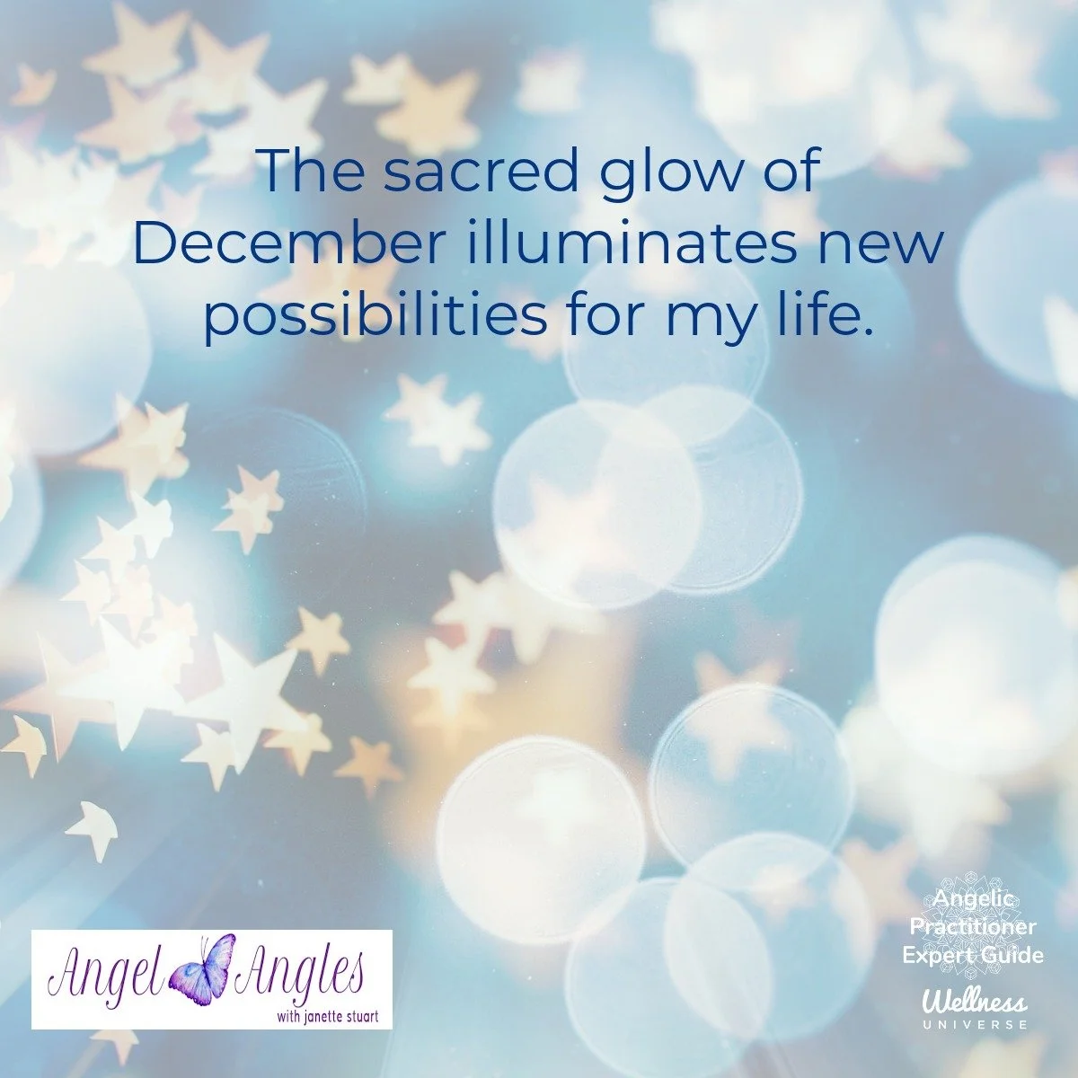 Hello and happy Monday, Dec. 15, 2025. Here's your Angel Affirmation of the Day. 

The sacred glow of December illuminates new possibilities for my life. 

Yes, amen, and so it is. 

Blessings of love, joy, and peace. 
Love,
Janette 
.
.
#WUVIP #WUWo