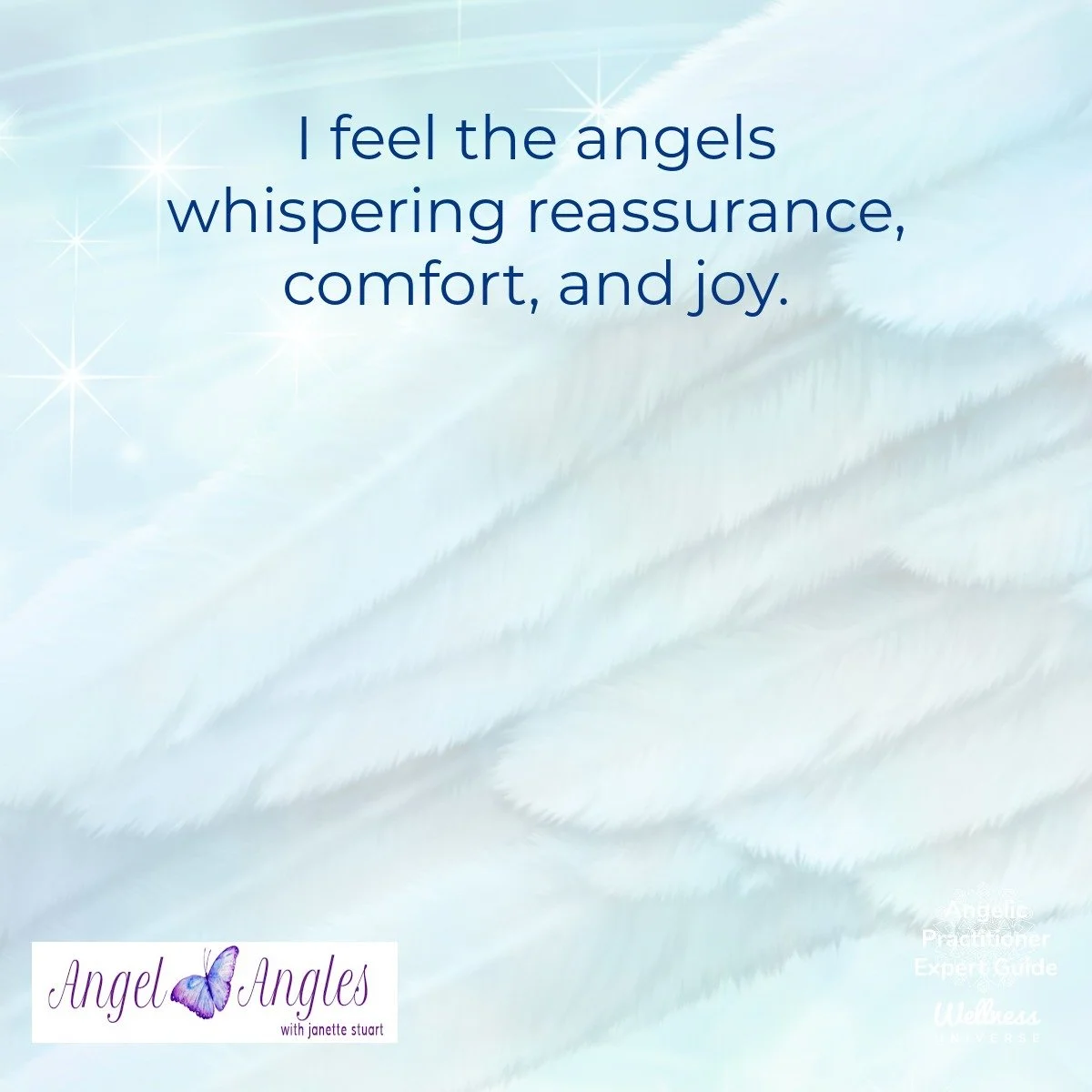 Hello and welcome to your Angel Affirmation for Tues. Dec. 16, 2025. 

I feel the angels whispering reassurance, comfort, and joy. 

Yes, amen, and so it is. 

Blessings of love, joy, and peace. 
Love,
Janette 
.
.
#WUVIP #WUWorldChanger #ComfortAndJ