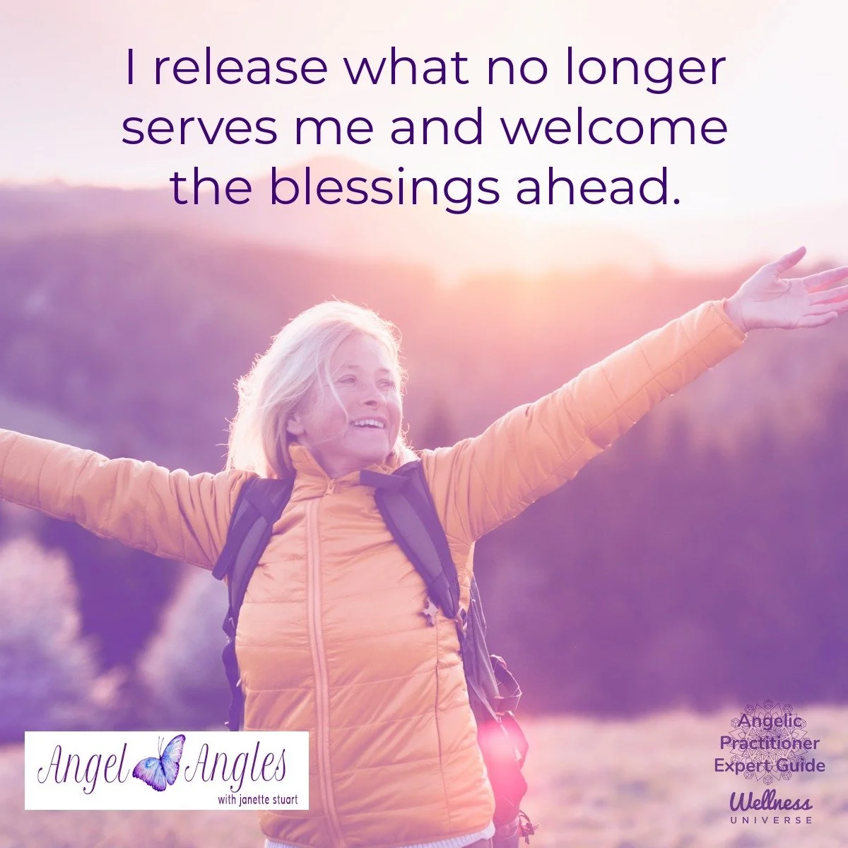 Hello and welcome to your Angel Affirmation for Tuesday, Dec. 30, 2025. 

I release what no longer serves me and welcome the blessing ahead. 

Just in time for moving forward into the new year. 

Blessings of love, joy, and peace.
Love,
Janette 
.
.
