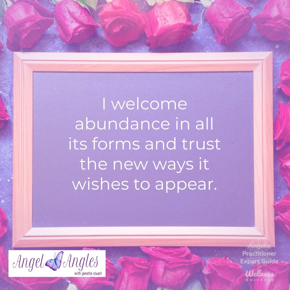 Hello and welcome to your Angel Affirmation for Tuesday, Jan. 13, 2026. 

I welcome abundance in all its forms and trust the new ways it wishes to appear. 

Blessings of love, joy, and peace.
Love,
Janette 
.
.
#WUVIP #WUWorldChanger #Abundance #Ange