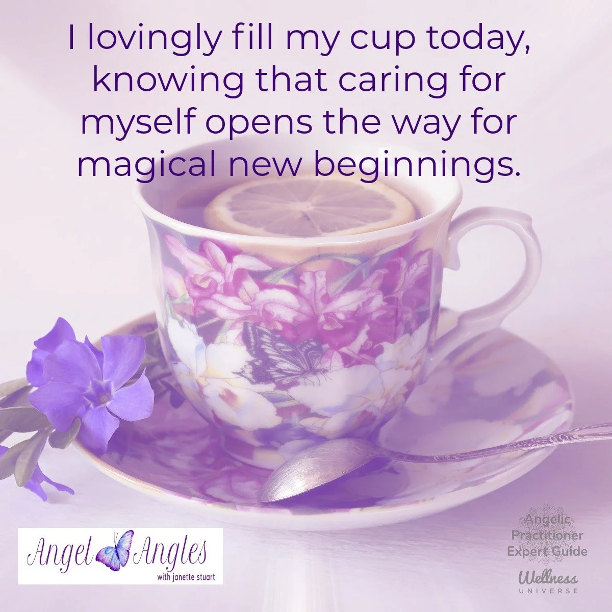 Hello and happy Sunday, Jan. 18, 2026, dear heart. Here's your Angel Affirmation of the Day. 

I lovingly fill my cup today, knowing that caring for myself opens the way for magical new beginnings. 

Sunday is a great day for some well-deserved self-