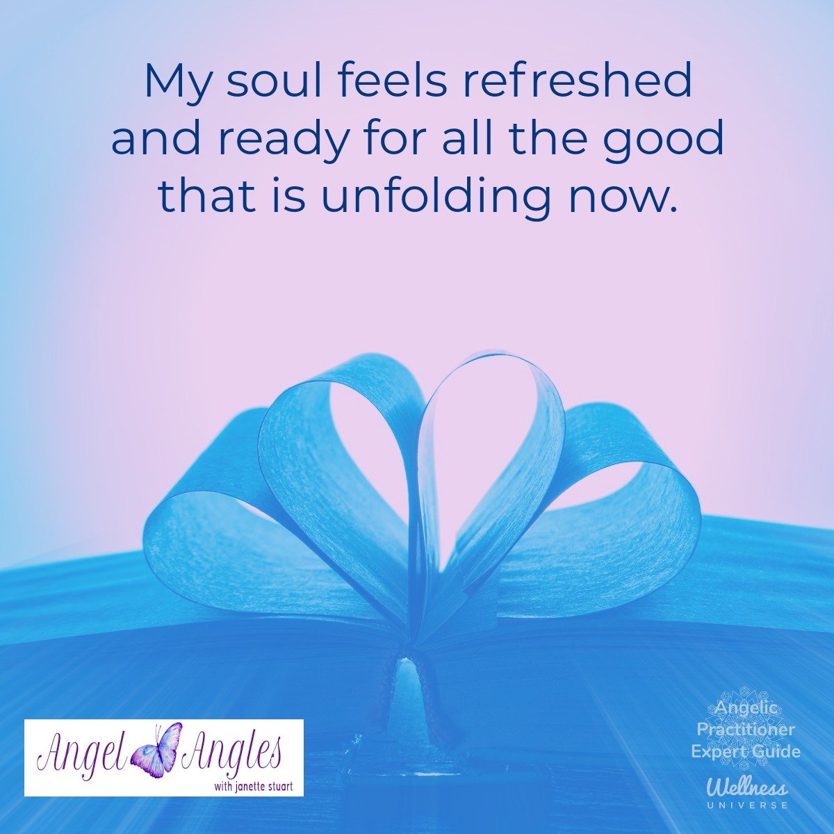 Hello and welcome to your Angel Affirmation for Friday, Jan. 23, 2026. 

My soul feels refreshed and ready for all the good that is unfolding now. 

Blessings of love, joy, and peace.
Love,
Janette 
.
.
#WUVIP #WUWorldChanger #AngelAffirmations #Soul