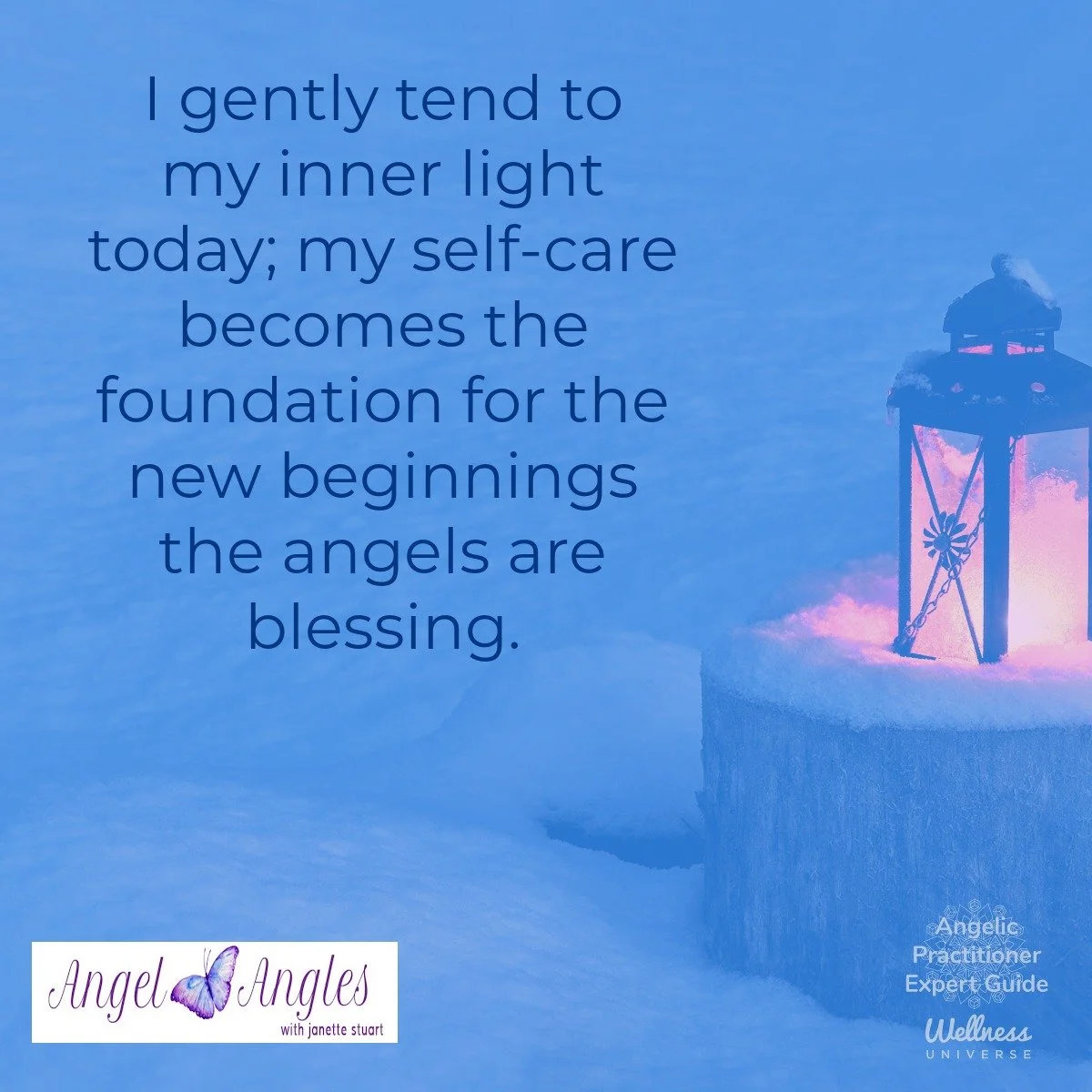 Hello and welcome to your Angel Affirmation for Sunday, Jan. 25, 2026. 

I gently tend to my inner light today; my self-care becomes the foundation for the new beginnings the angels are blessing. 

Yes! Blessings of love, joy, and peace.
Love,
Janett
