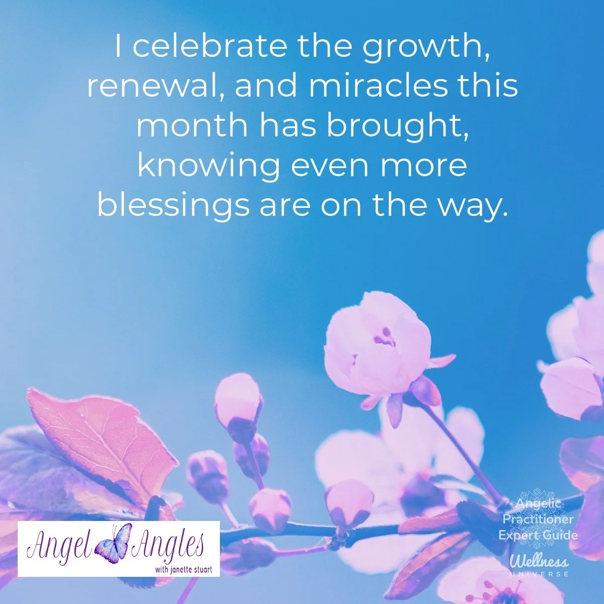 Hello and welcome to your Angel Affirmation for Saturday, Jan. 31, 2026. 

I celebrate the growth, renewal, and miracles this month has brought, knowing even more blessings are on the way. 

Yes, amen, and so it is. 

Blessings of love, joy, and peac